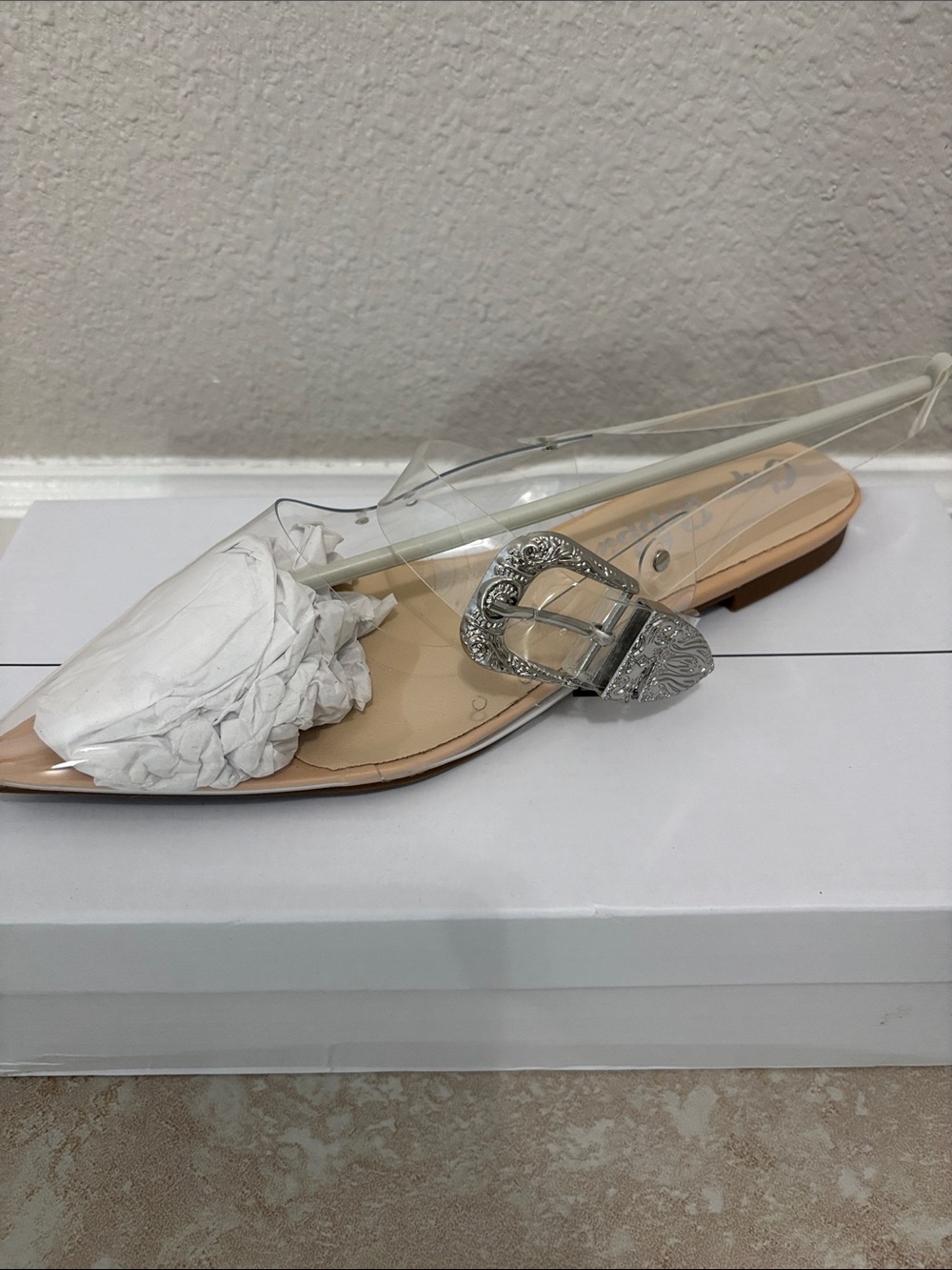 Clear Slingback Mule